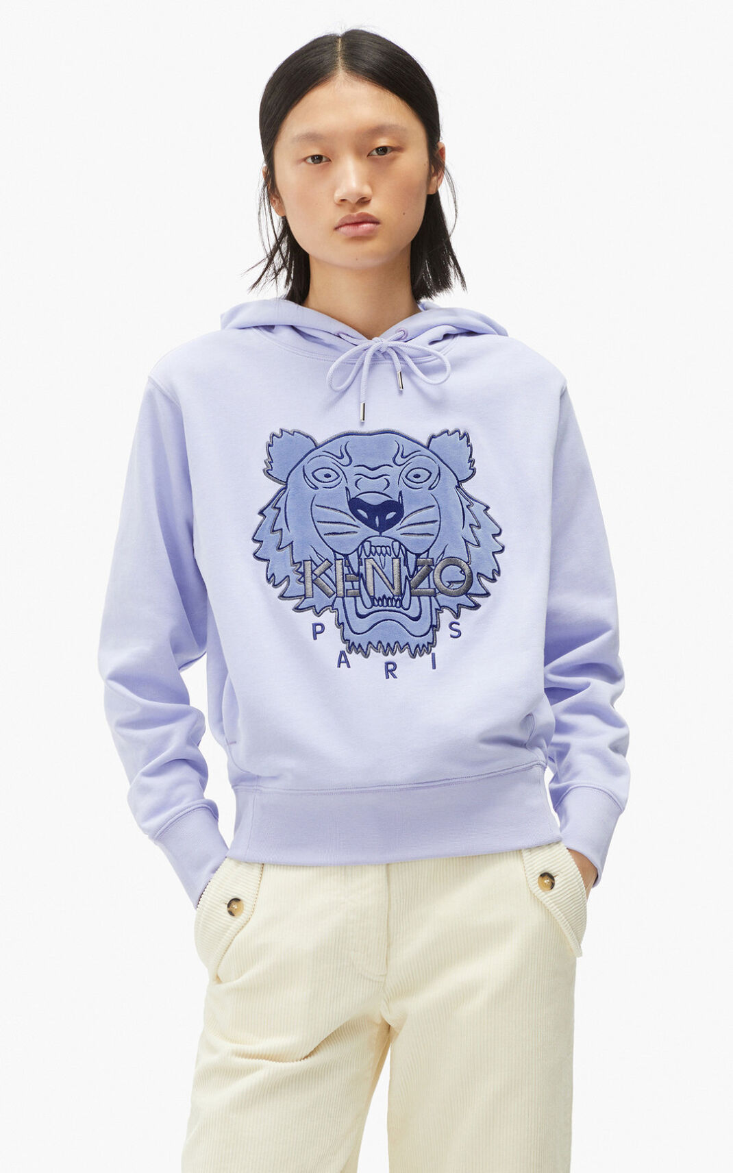 Sweat A Capuche Kenzo Femme The Hiver Capsule Tiger Bleu Clair TUSOR-3207